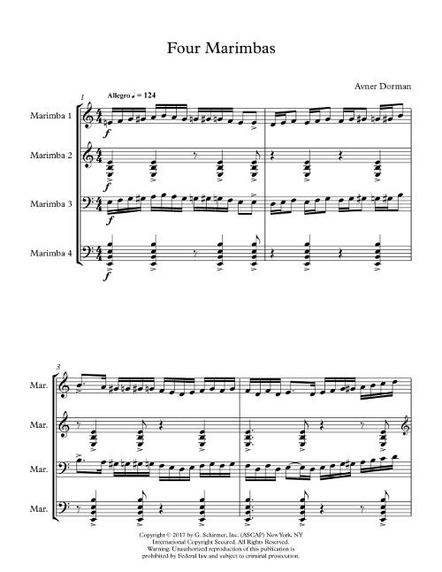 Dorman: Four Marimbas