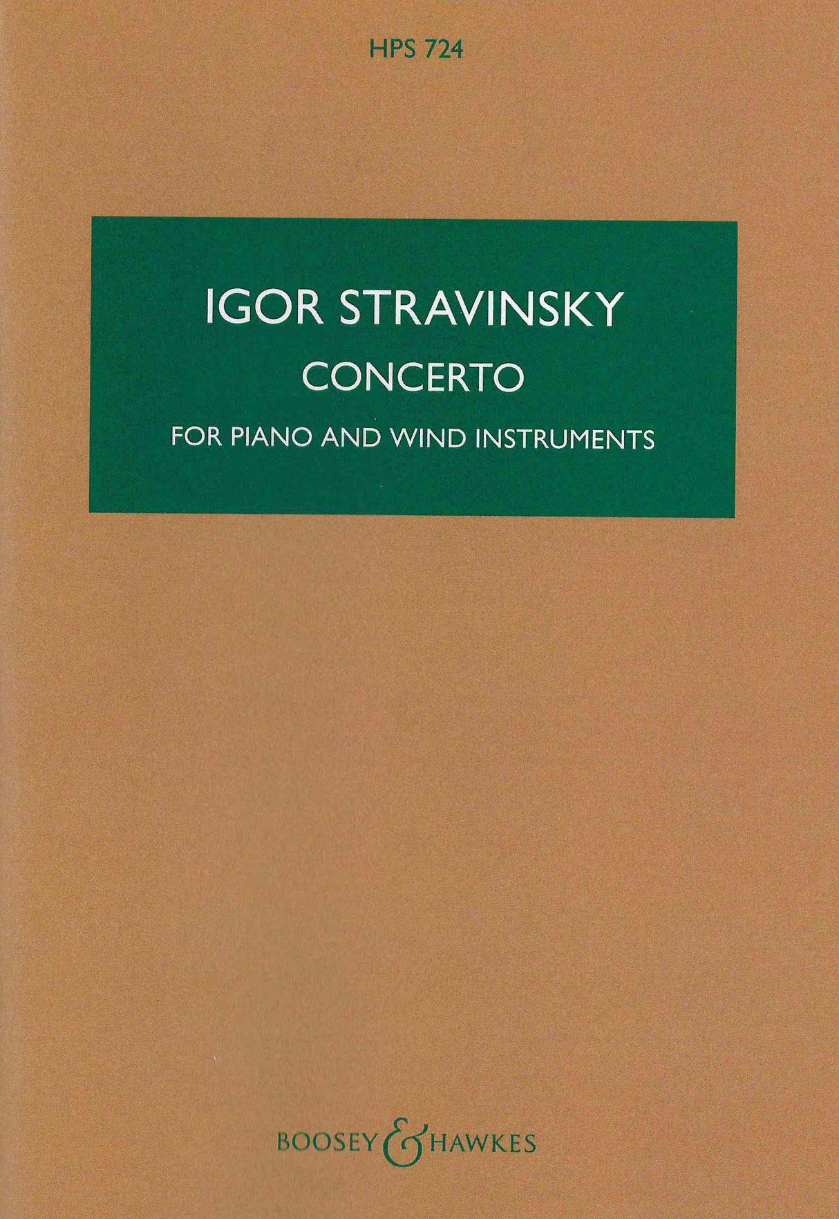 Stravinsky: Concerto for Piano and Wind Instruments