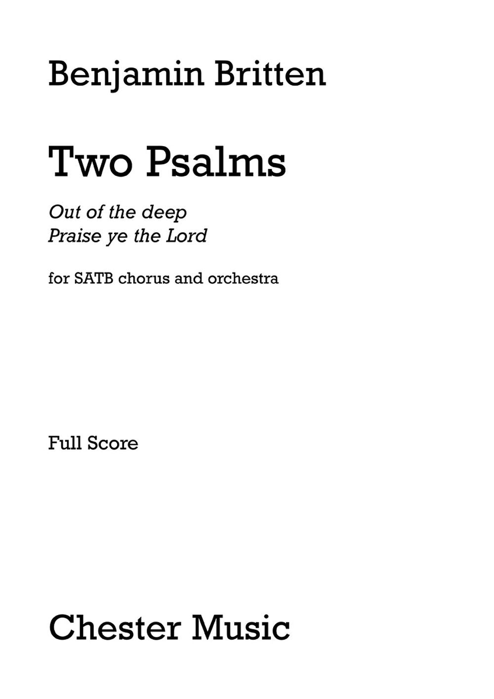 Britten: Two Psalms