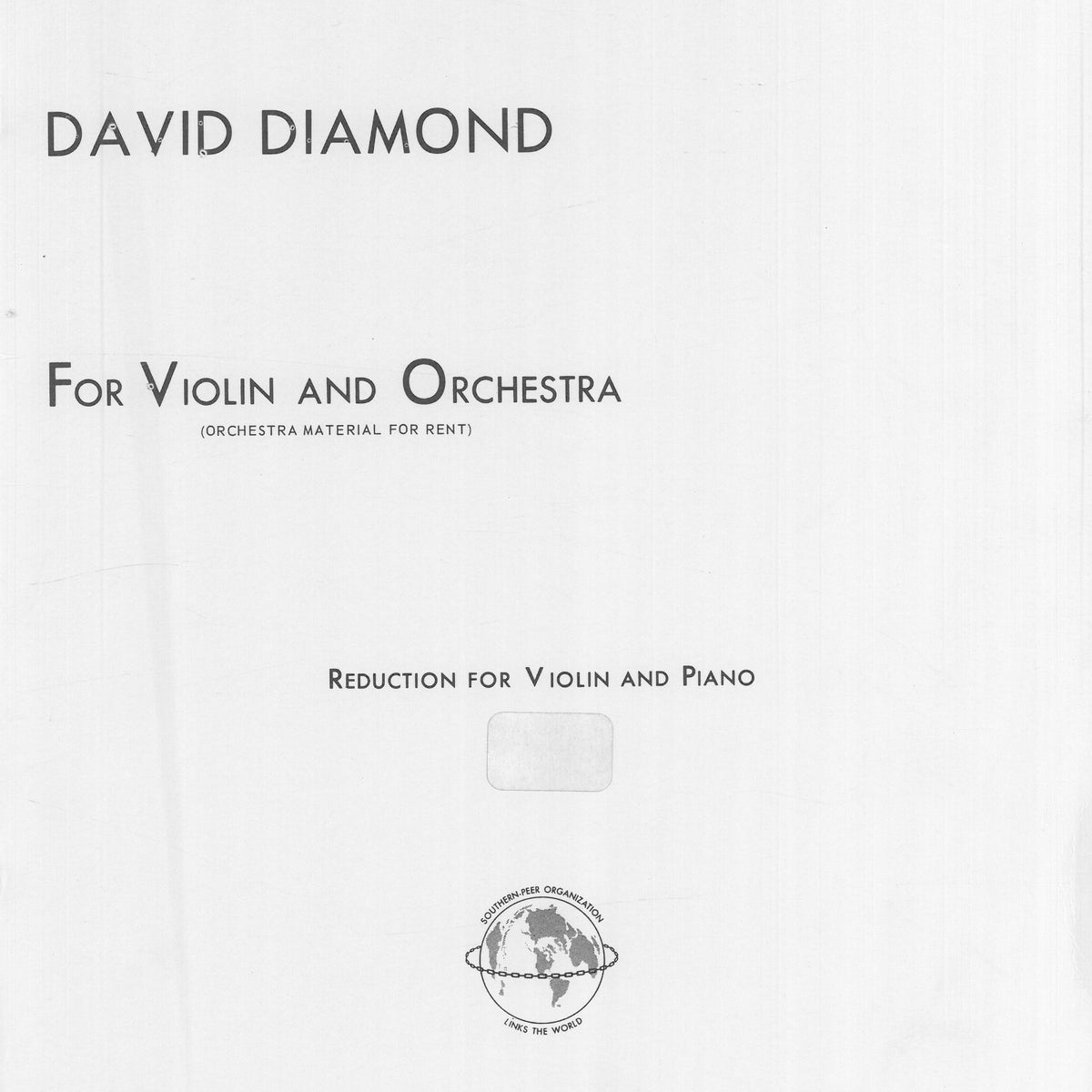 Diamond: Violin Concerto No. 1 – Ficks Music