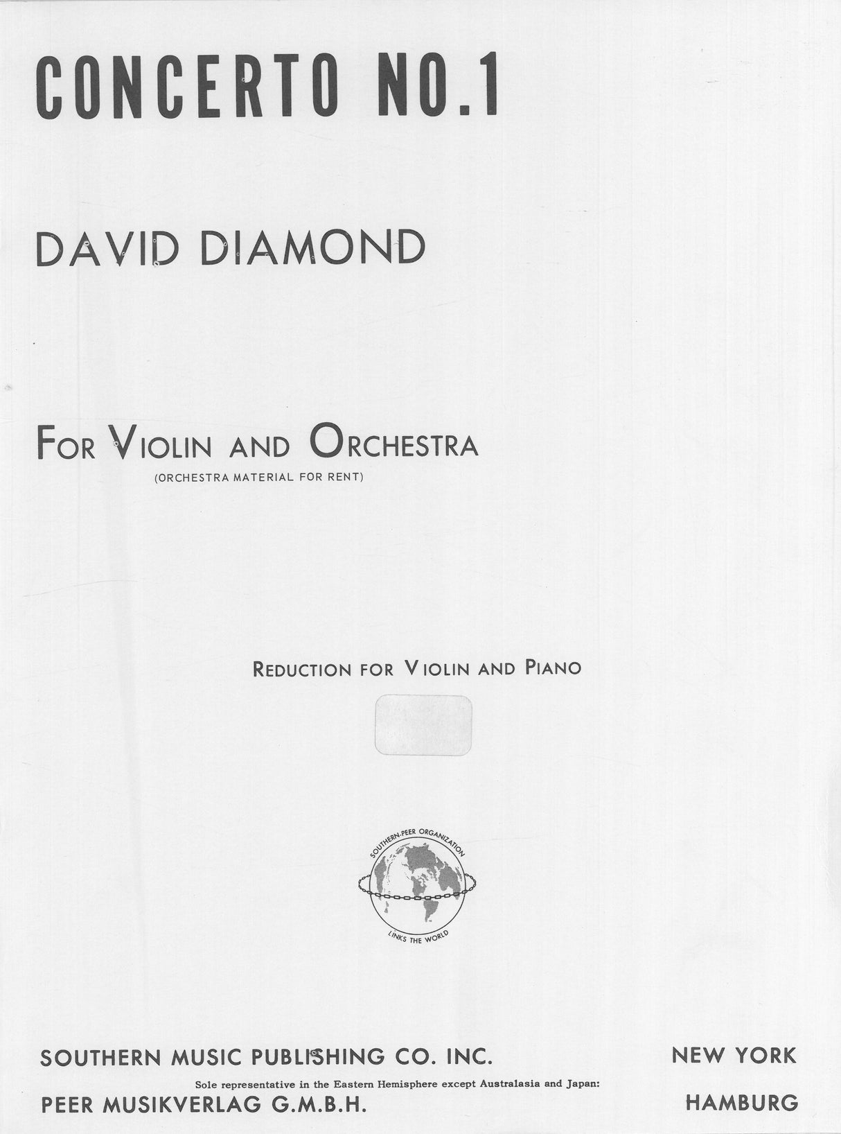 Diamond: Violin Concerto No. 1