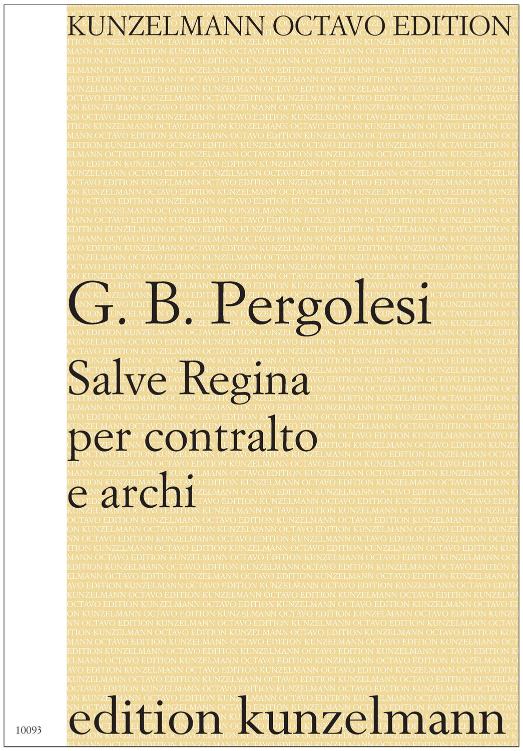 Pergolesi: Salve Regina in F Minor for Alto & Strings
