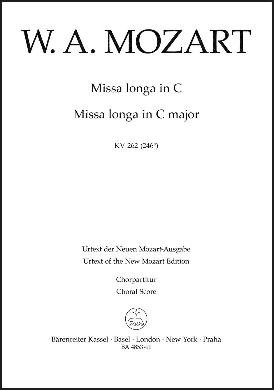 Mozart: Missa longa in C Major, K. 262 (256a)