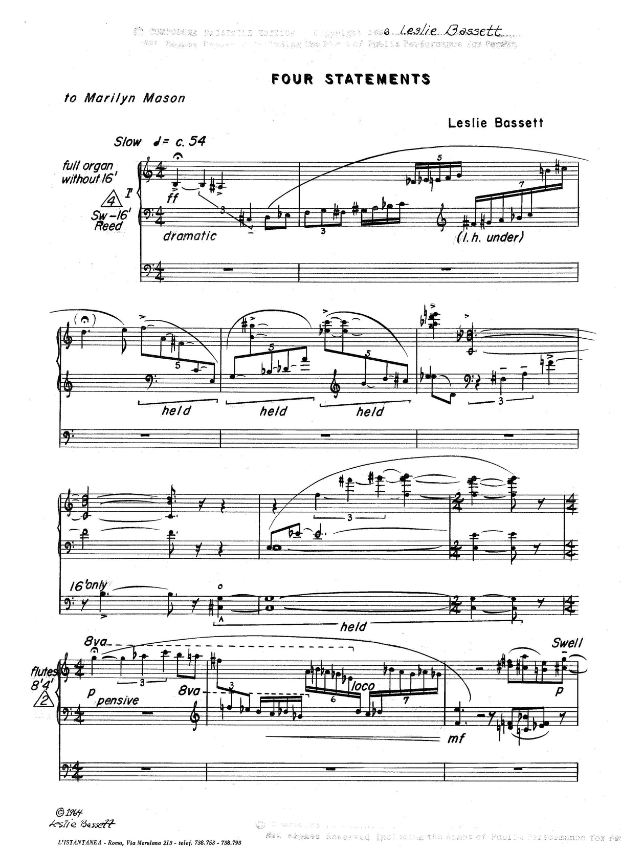 Bassett: 4 Statements