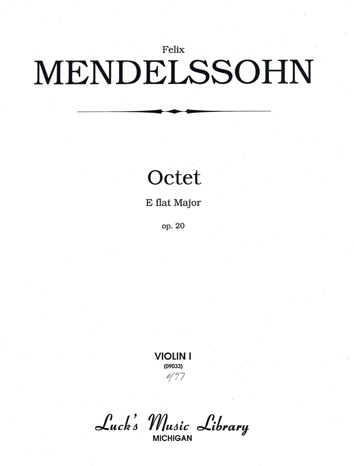 Mendelssohn: String Octet in E-flat Major, Op. 20