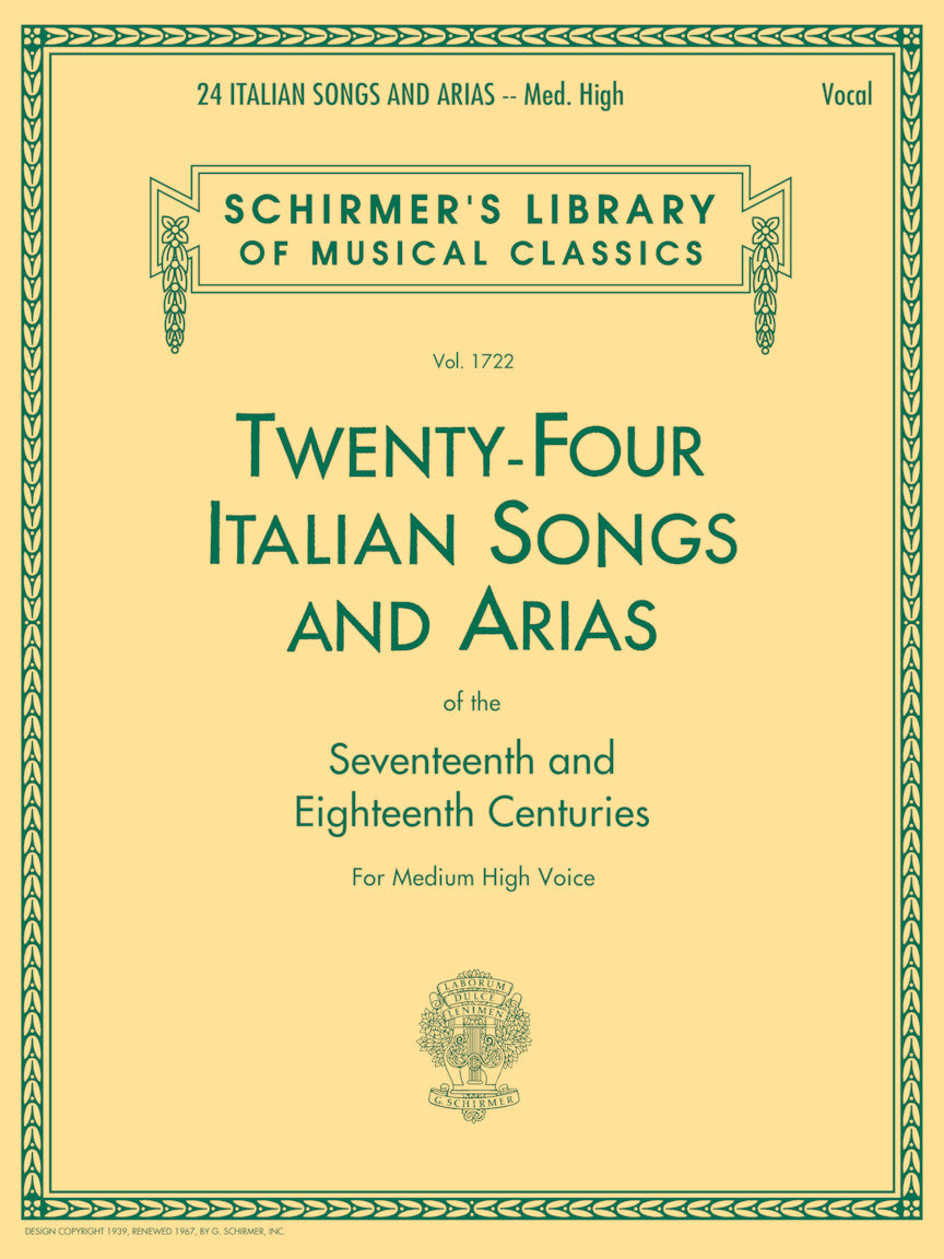 24 Italian Songs & Arias of the 17th & 18th Centuries