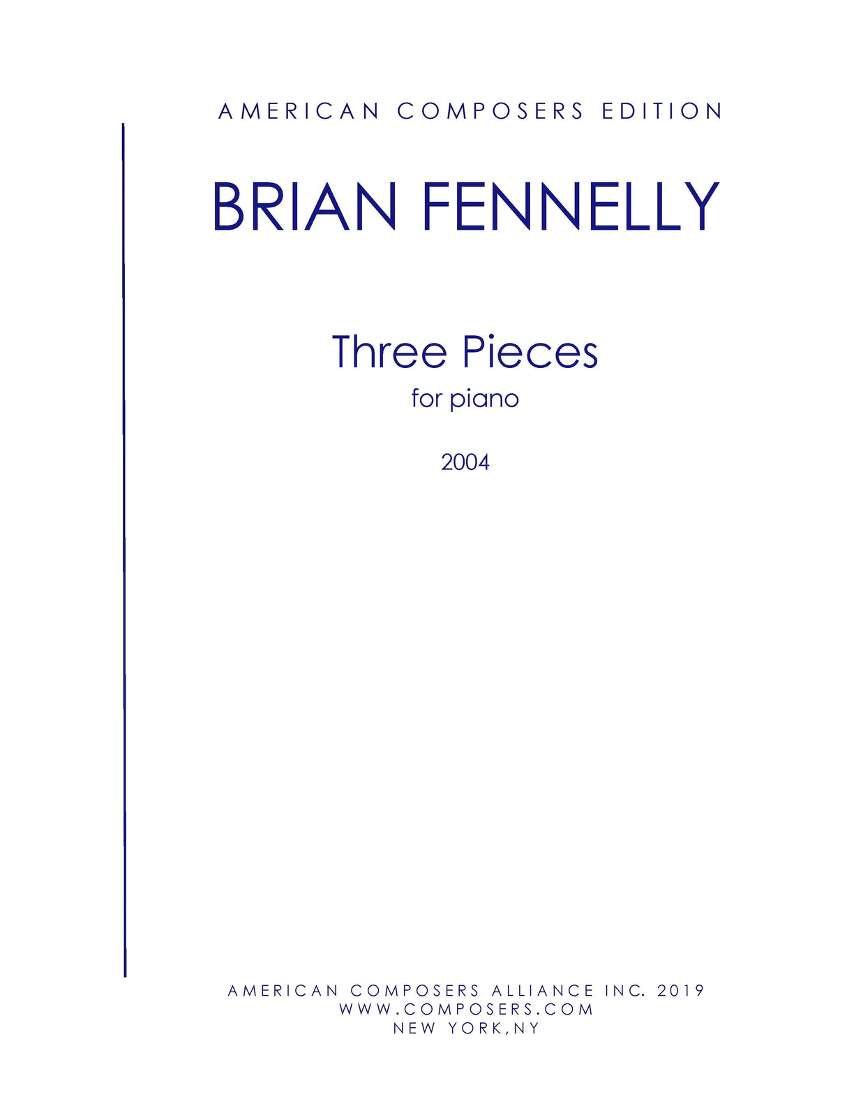 Fennelly: Three Pieces for Piano