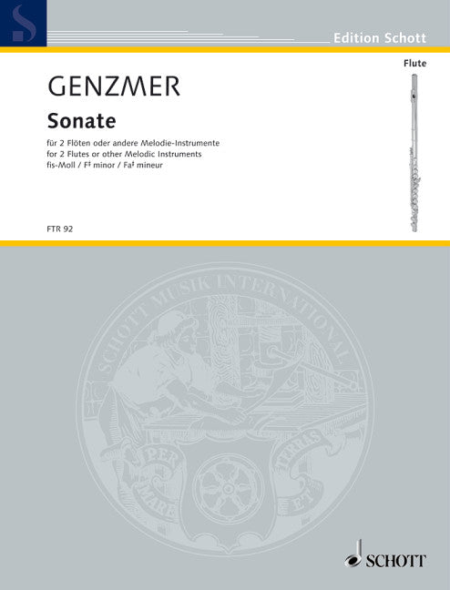 Genzmer: Sonata for 2 Flutes in F-sharp Minor, GeWV 266