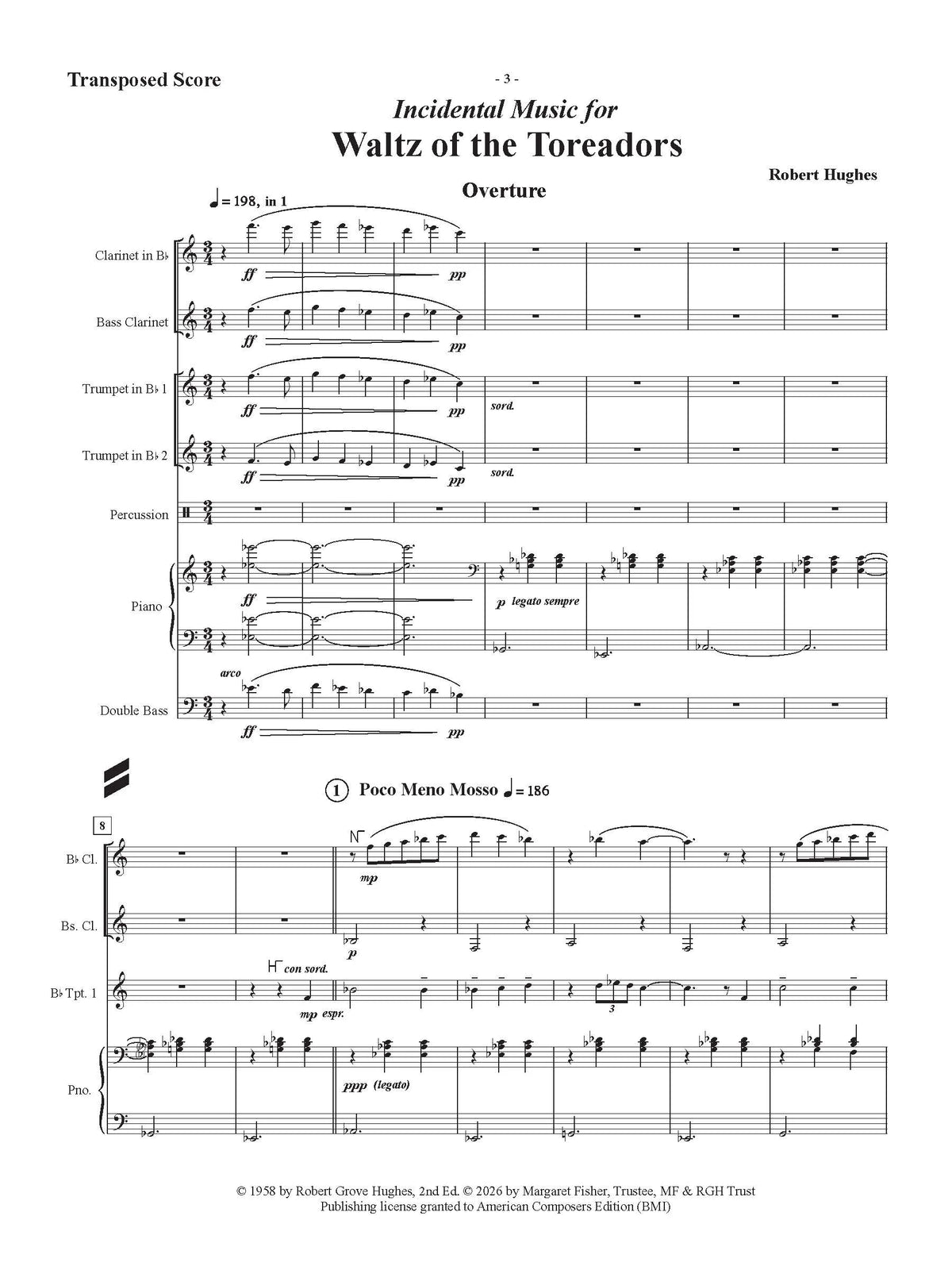 Hughes: Incidental Music for "Waltz of the Toreadors"