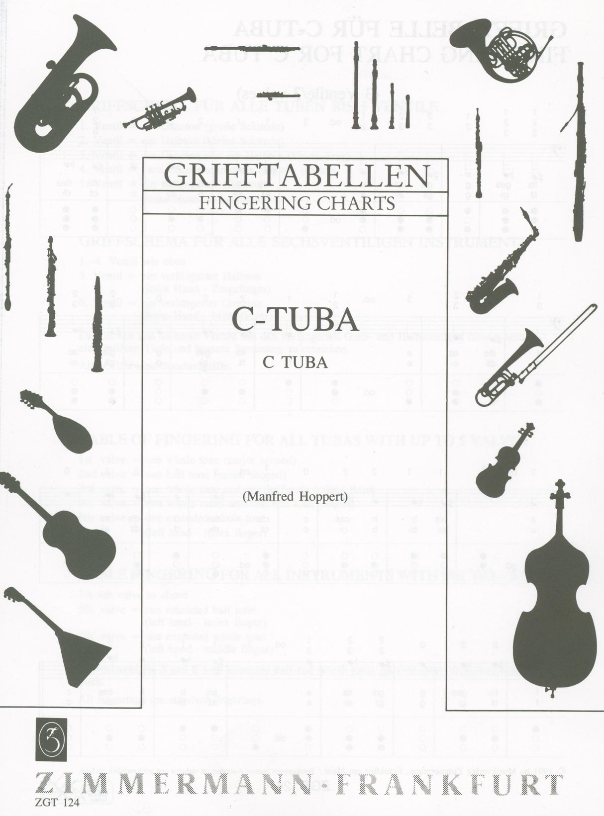 Fingering Table for Tuba in C