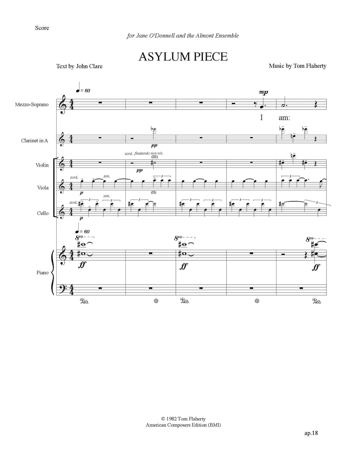 Flaherty: Asylum Piece