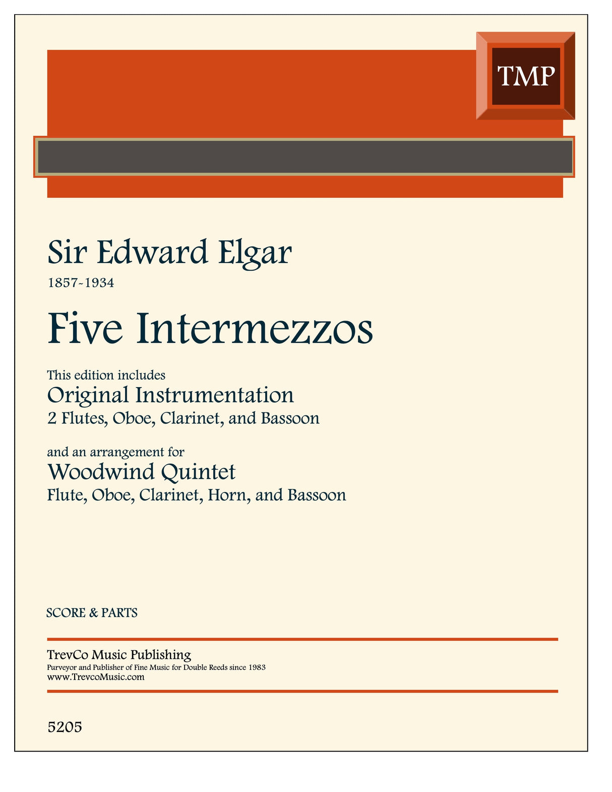 Elgar: 5 Intermezzos, Op. 6, No. 3 (Original Instruments & arr. for Wind Quintet)