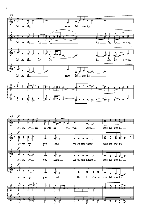 Now Let Me Fly (arr. for SSAA choir)