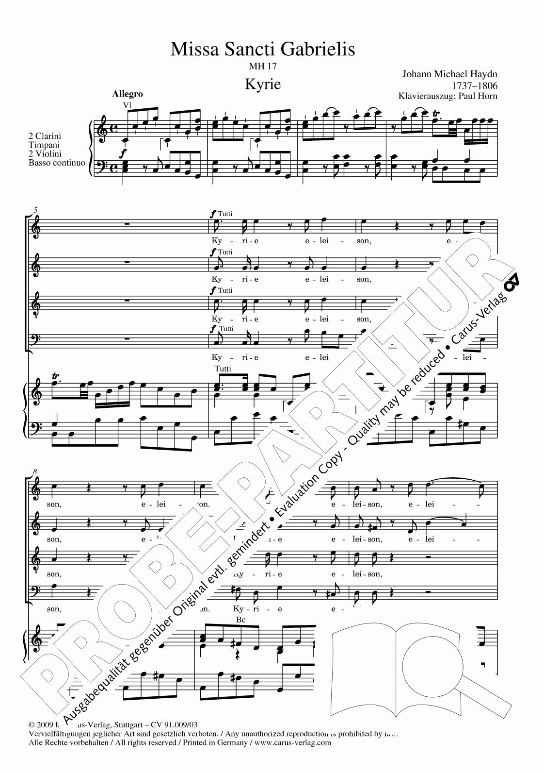 M. Haydn: Missa Sancti Gabrielis, MH 17