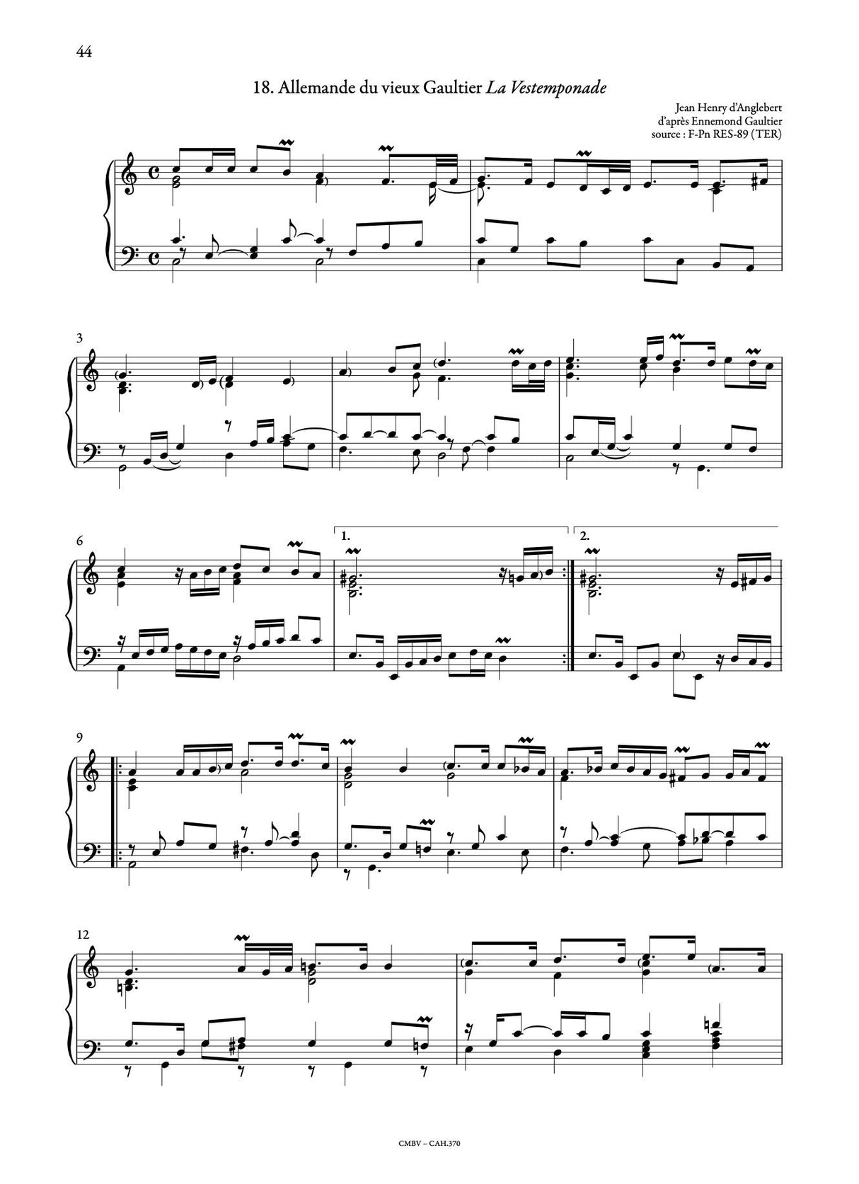 French Music for the Harpsichord, 1610-1660