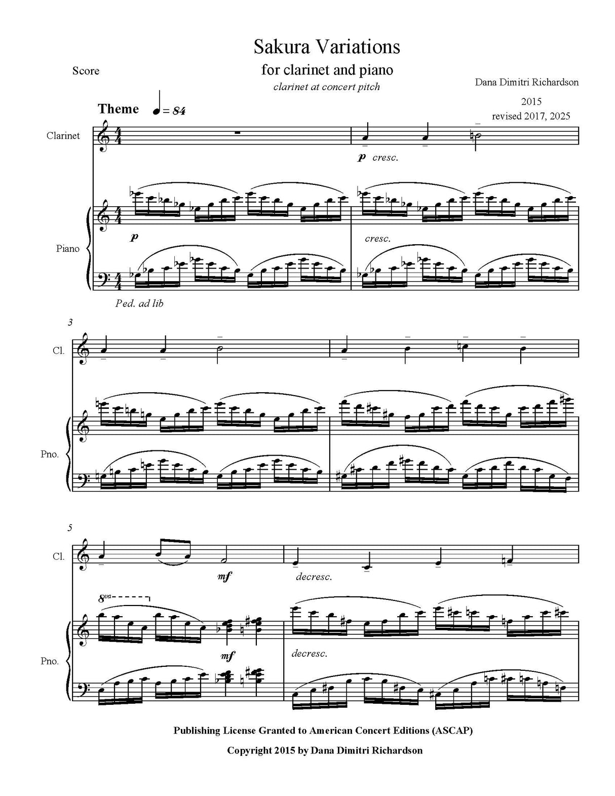 D. Richardson: Sakura Variations