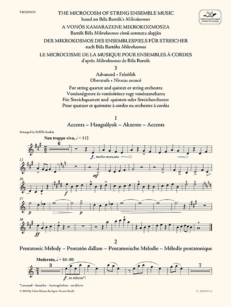 The Microcosm of String Ensemble Music - Volume 3 (Advanced)