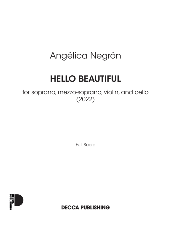Negrón: Hello Beautiful