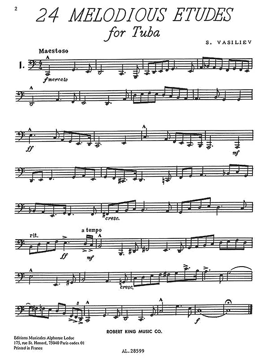 Vasiliev: 24 Melodious Etudes