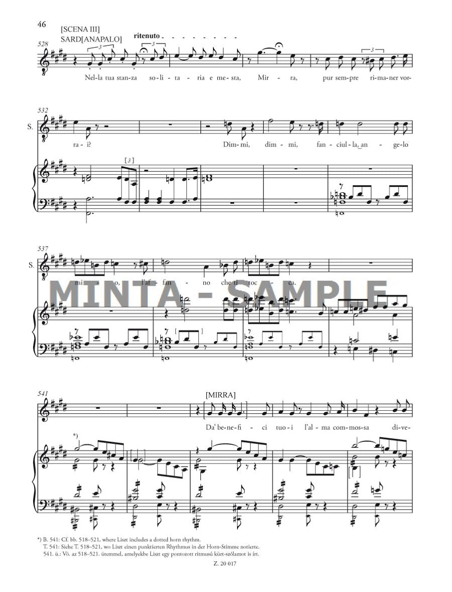 Liszt: Sardanapalo, Act 1 (Fragment)