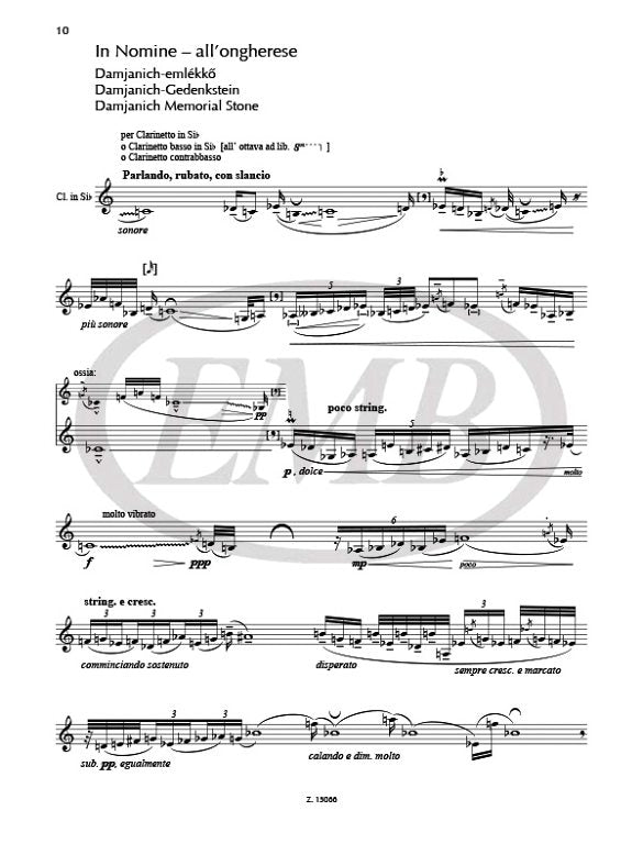 Kurtág: Signs, Games and Messages for Clarinet