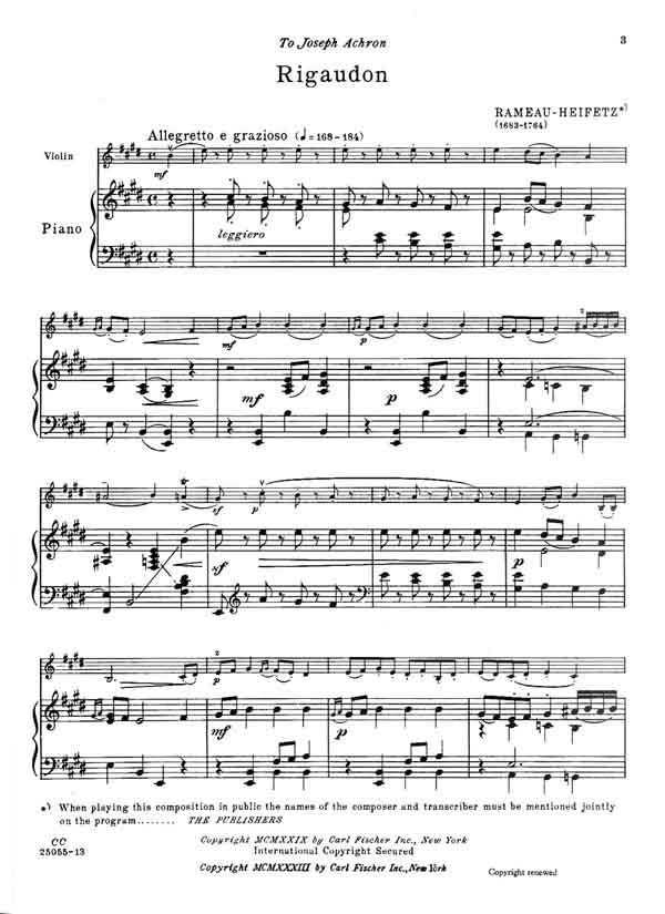 Heifetz: New Favorite Encore Folio