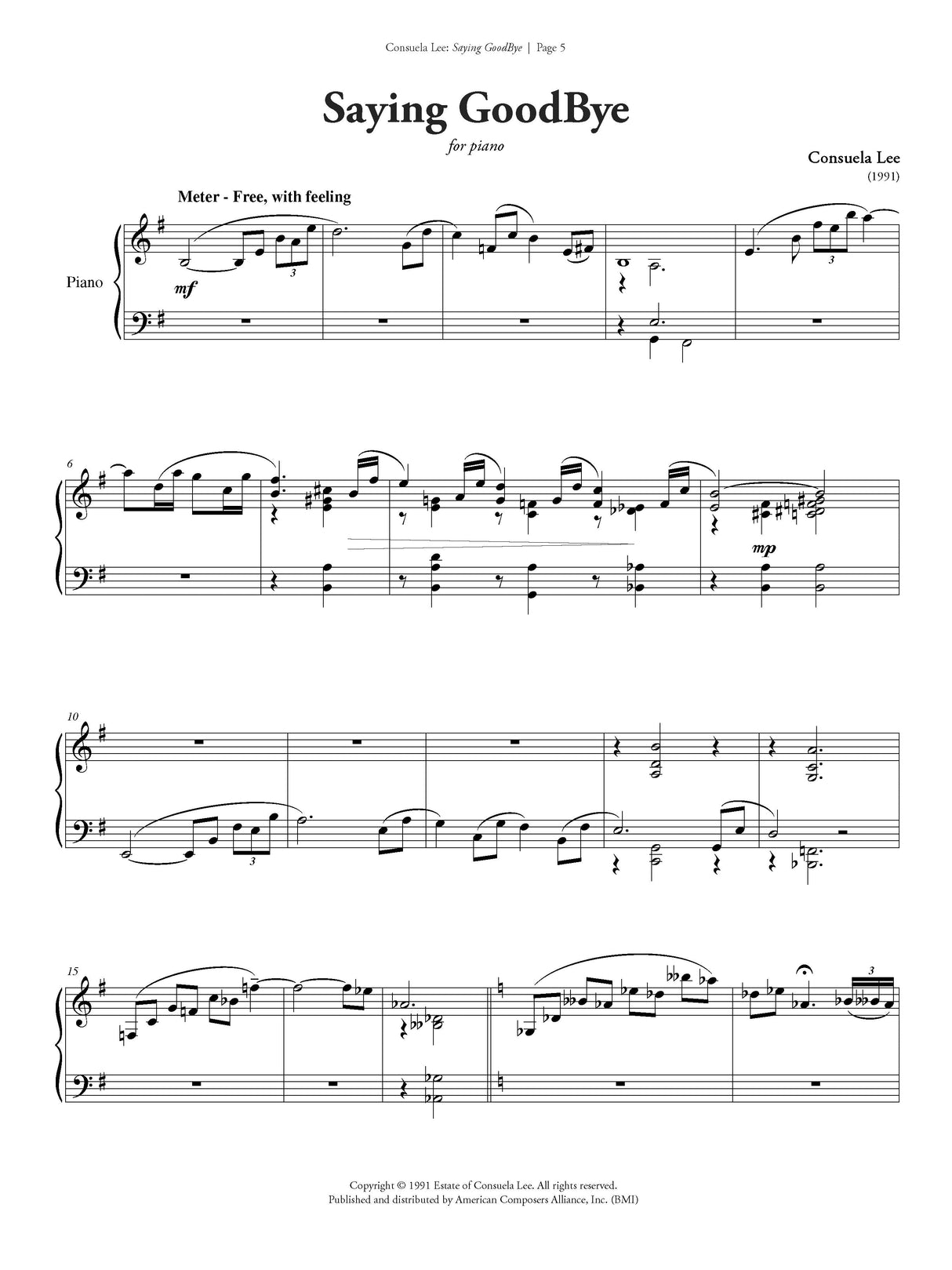 C. Lee: Saying Goodbye