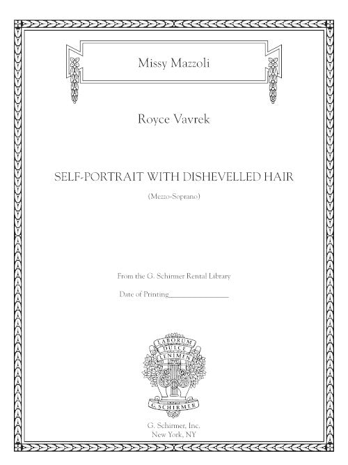 Mazzoli: Self-Portrait with Dishevelled Hair