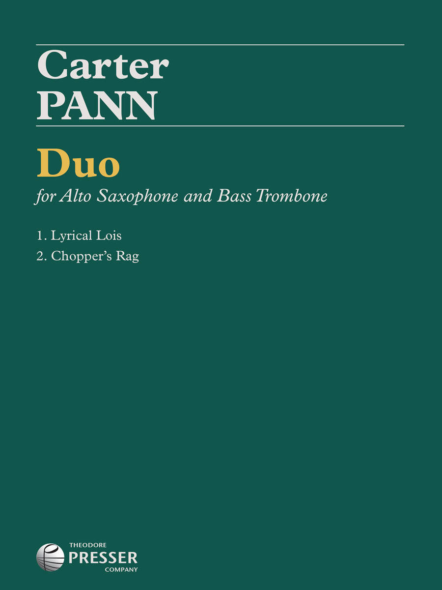 Pann: Duo for Alto Saxophone and Bass Trombone