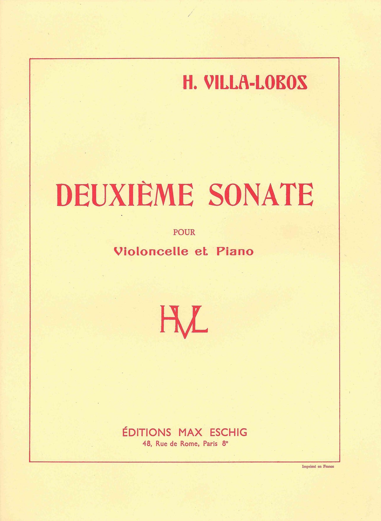 Villa-Lobos: Cello Sonata No. 2