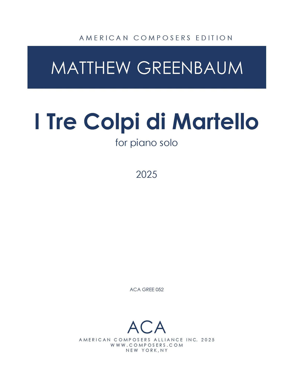 Greenbaum: I Tre Colpi di Martello