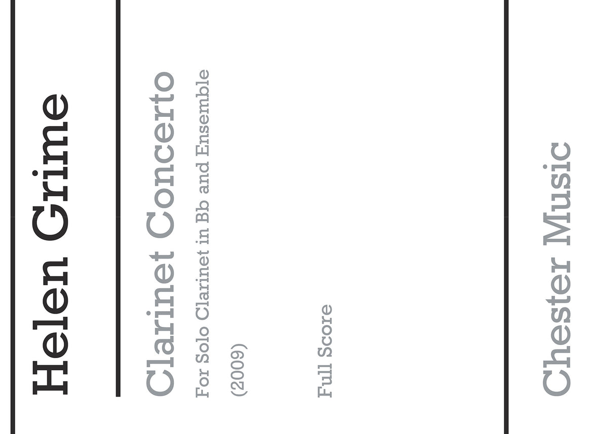 Grime: Clarinet Concerto