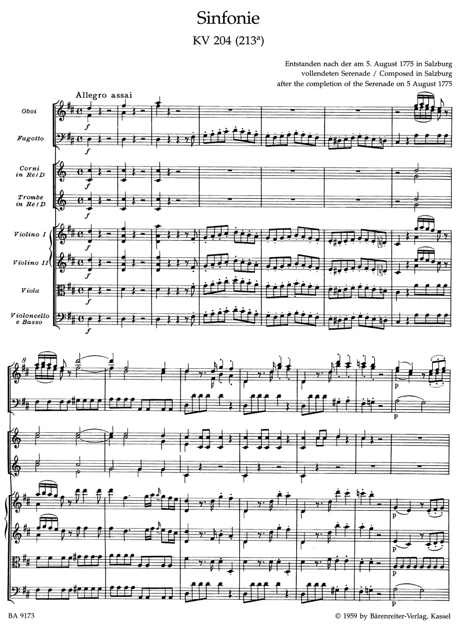 Mozart: Symphony in D Major