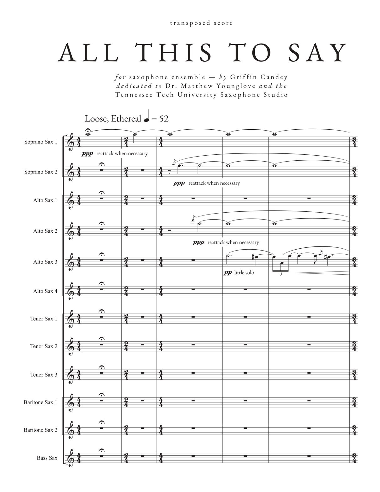 Candey: All This To Say