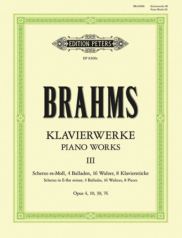 Brahms: Piano Works - Volume 3