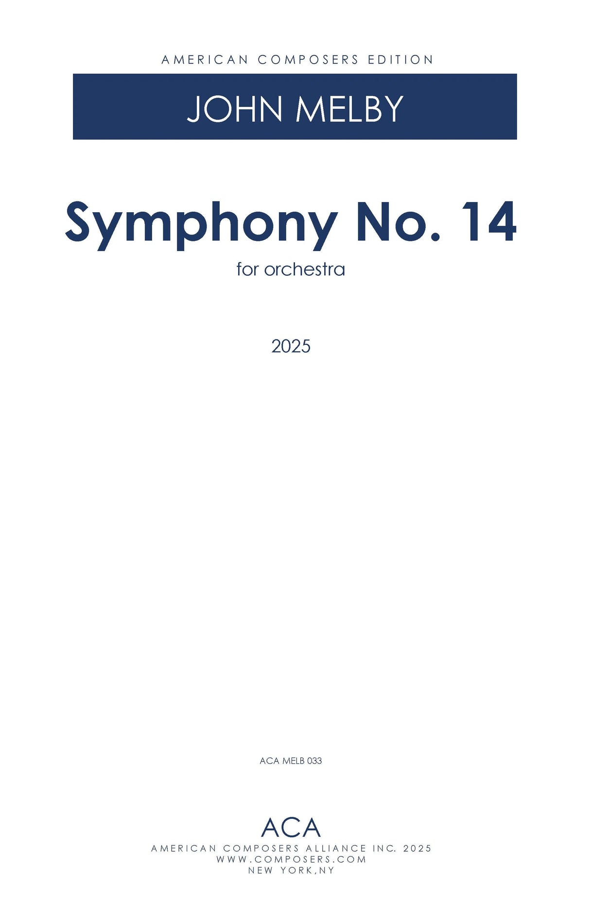 Melby: Symphony No. 14