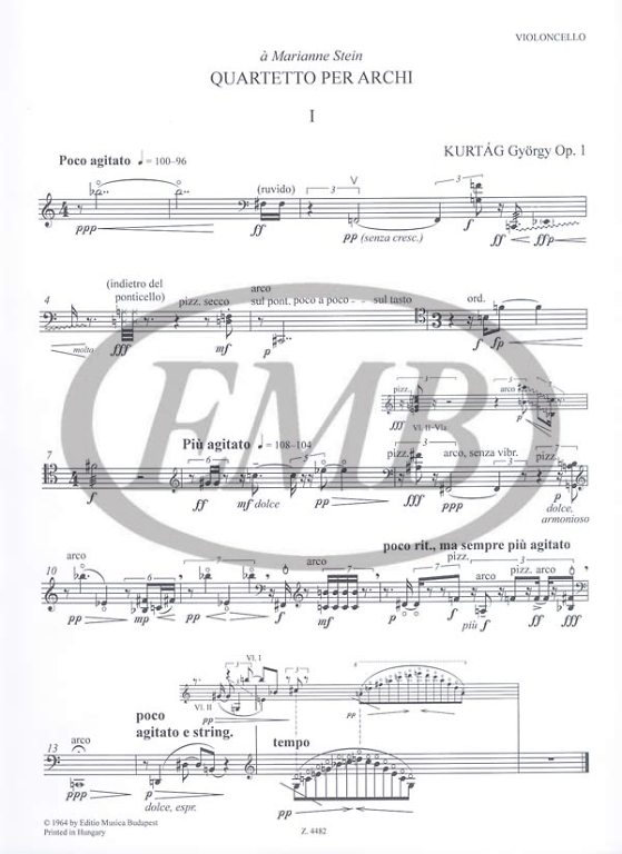 Kurtág: String Quartet No. 1, Op. 1