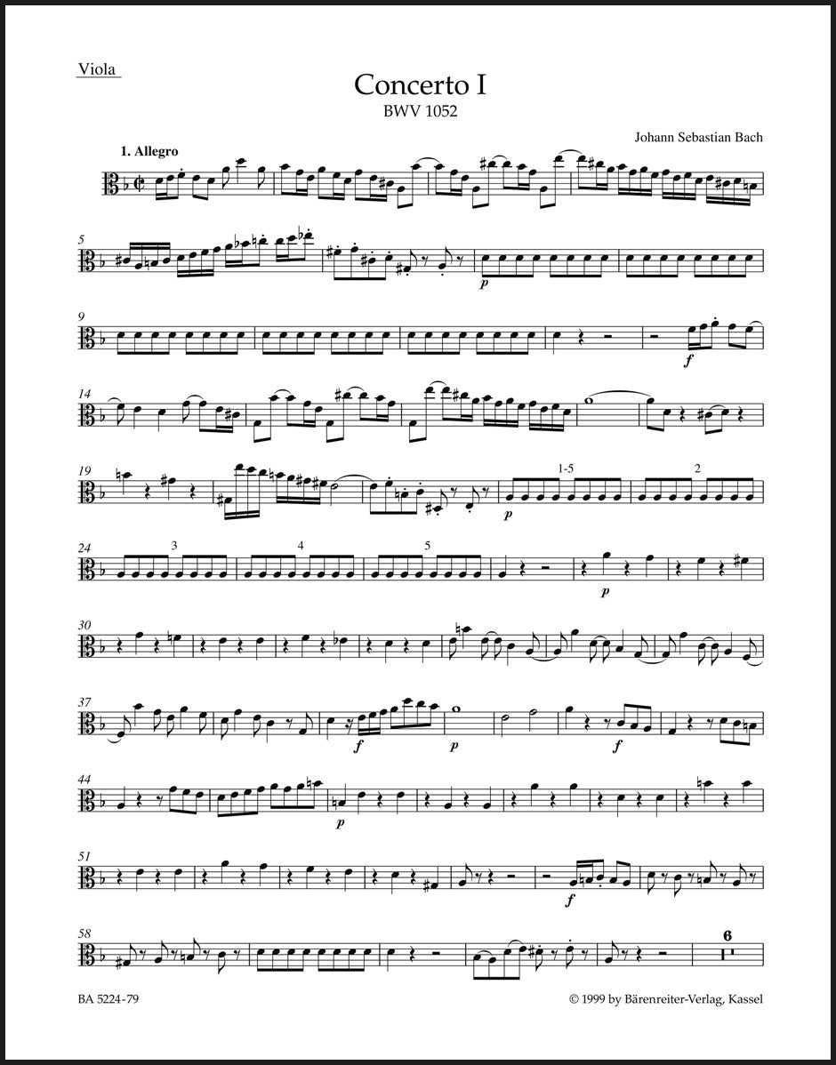 Bach: Harpsichord Concerto No. 1 in D Minor, BWV 1052