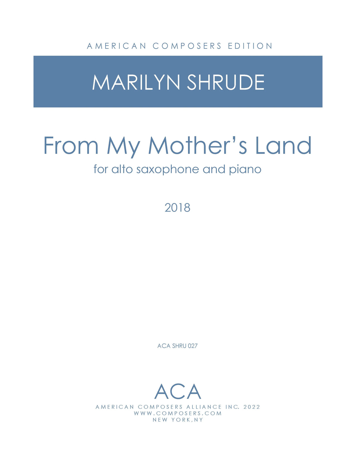Shrude: From My Mother's Land