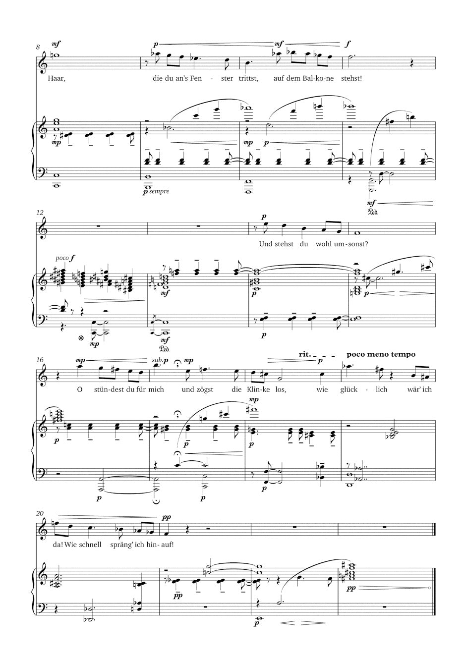 Trojahn: An die Entfernte