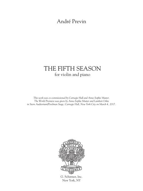 Previn: The Fifth Season