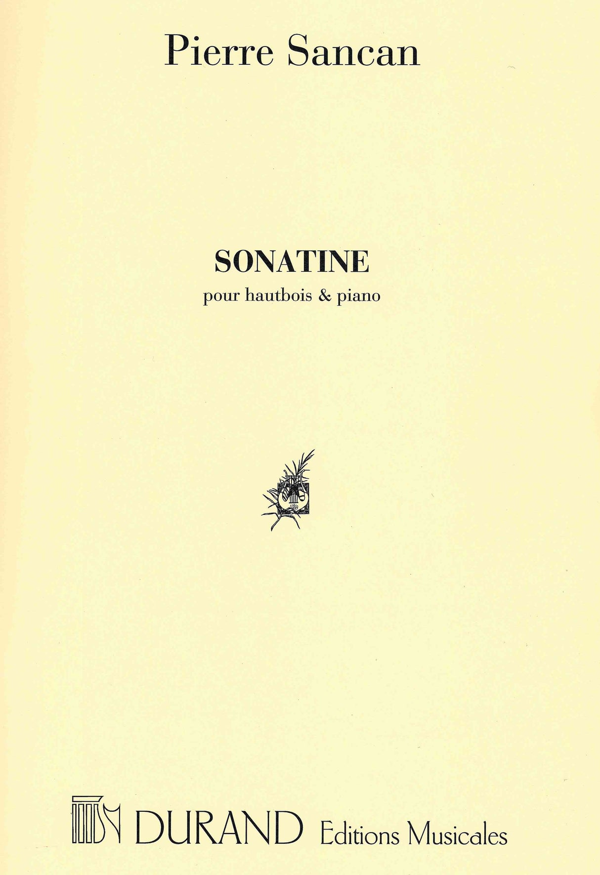 Sancan: Sonatine for Oboe & Piano