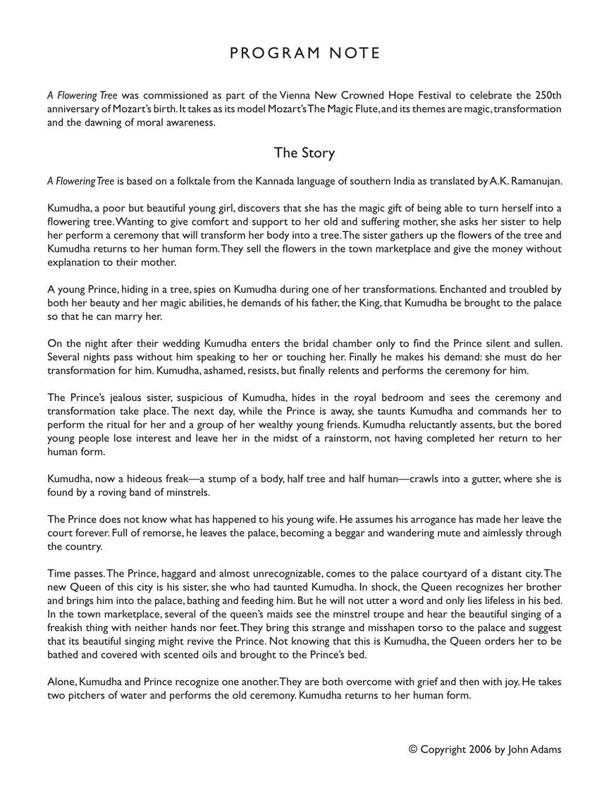 Adams: A Flowering Tree