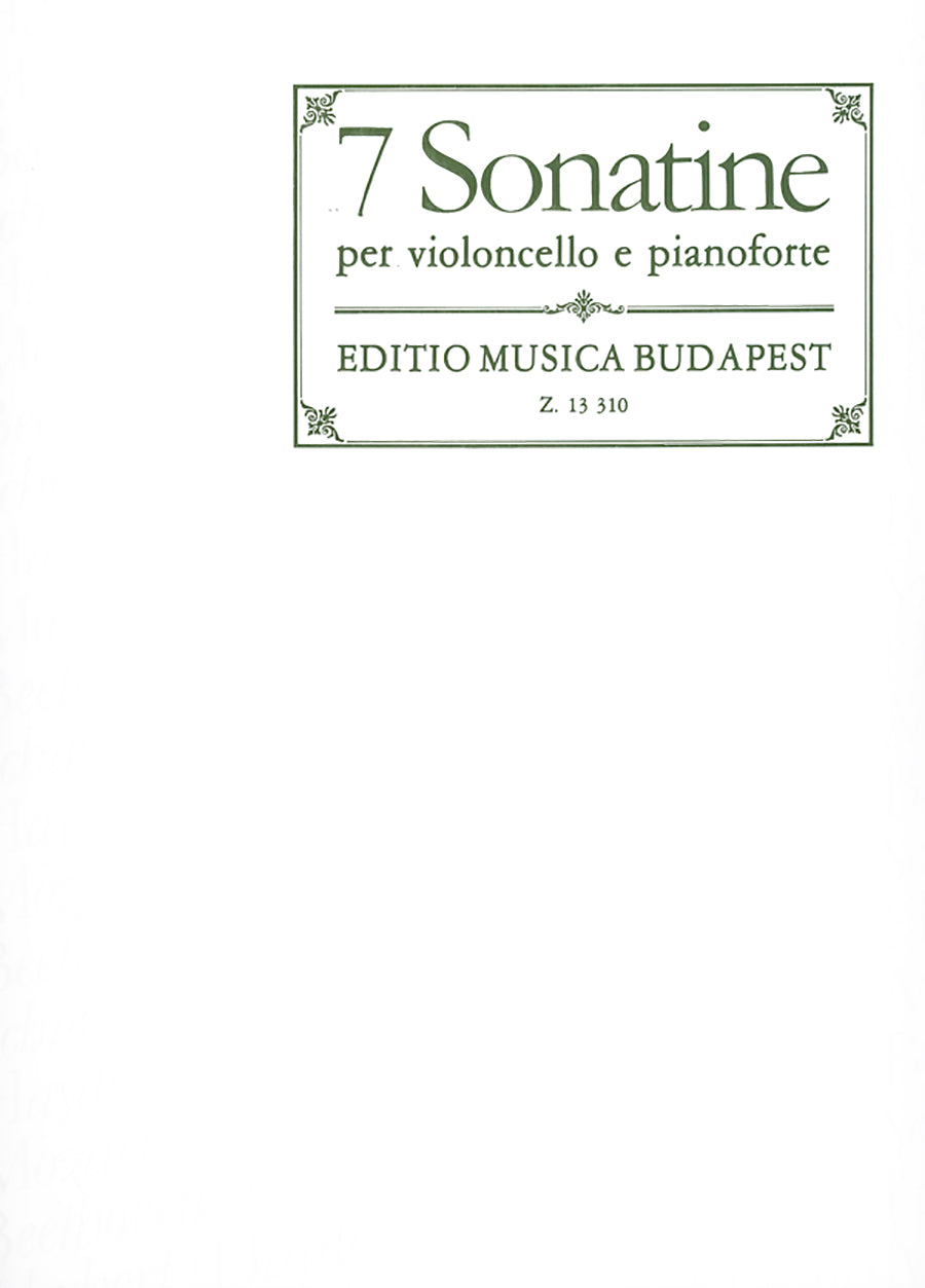 7 Sonatinas by Haydn, Mozart, Beethoven and Schubert (arr. for cello & piano)