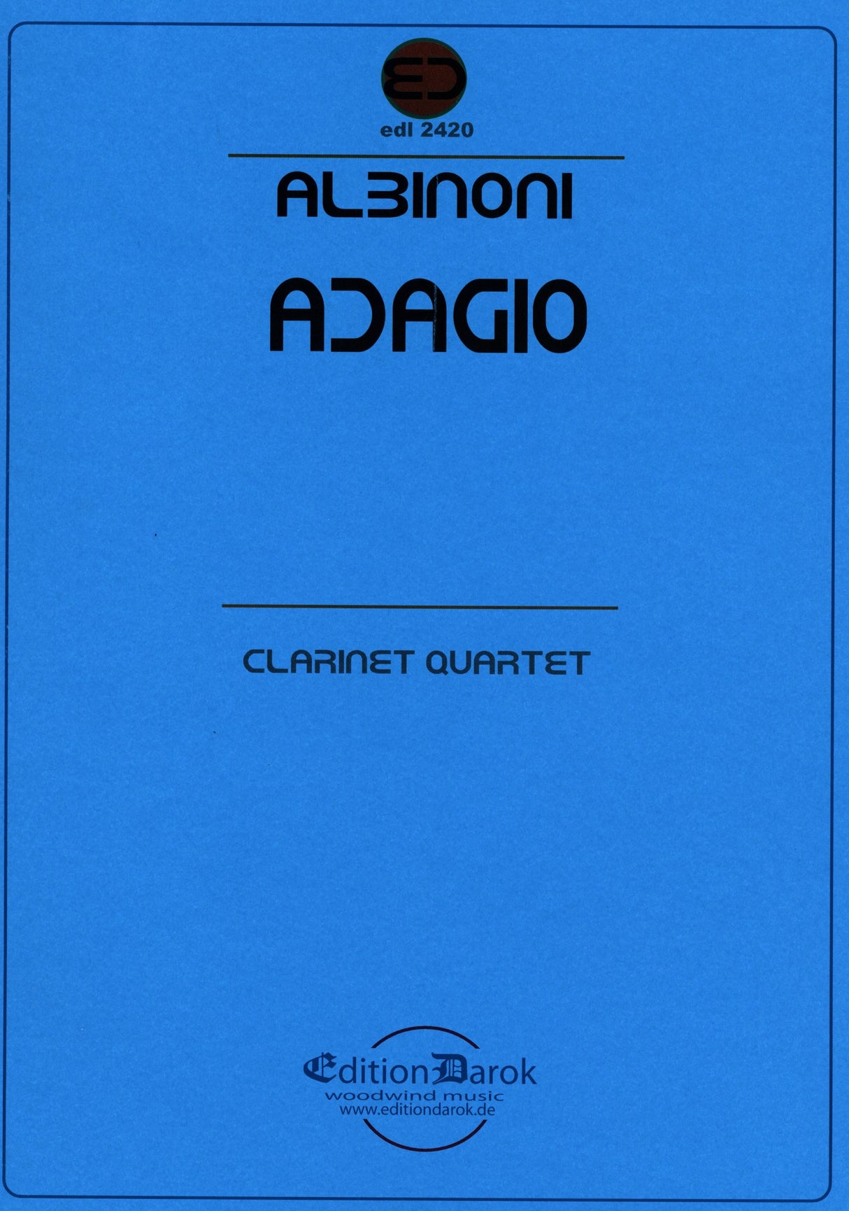 Albinoni: Adagio in G Minor (arr. for clarinet quartet)