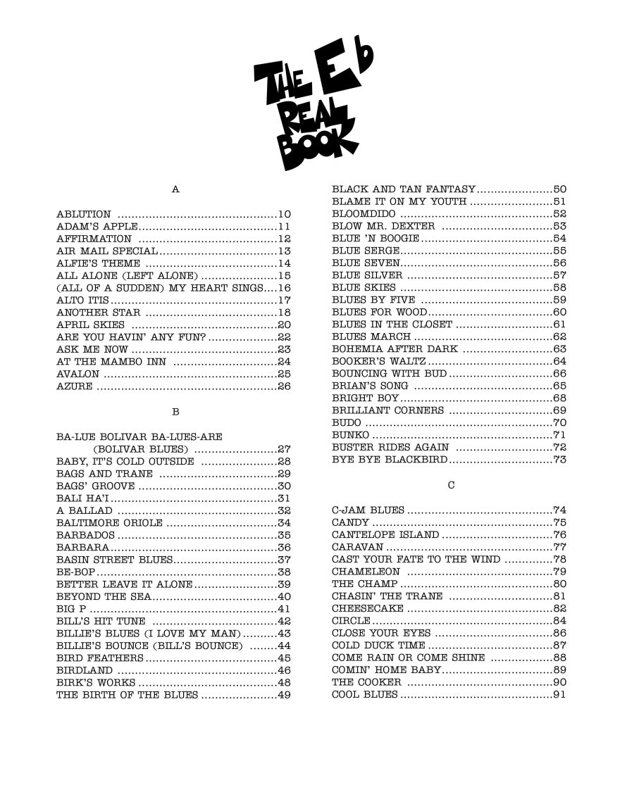 The Real Book – Volume 2 (E-flat Edition)