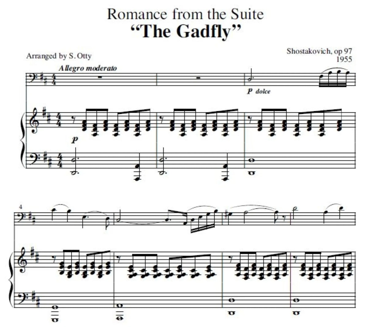 Shostakovich: Romance from "The Gadfly" (arr. for cello)