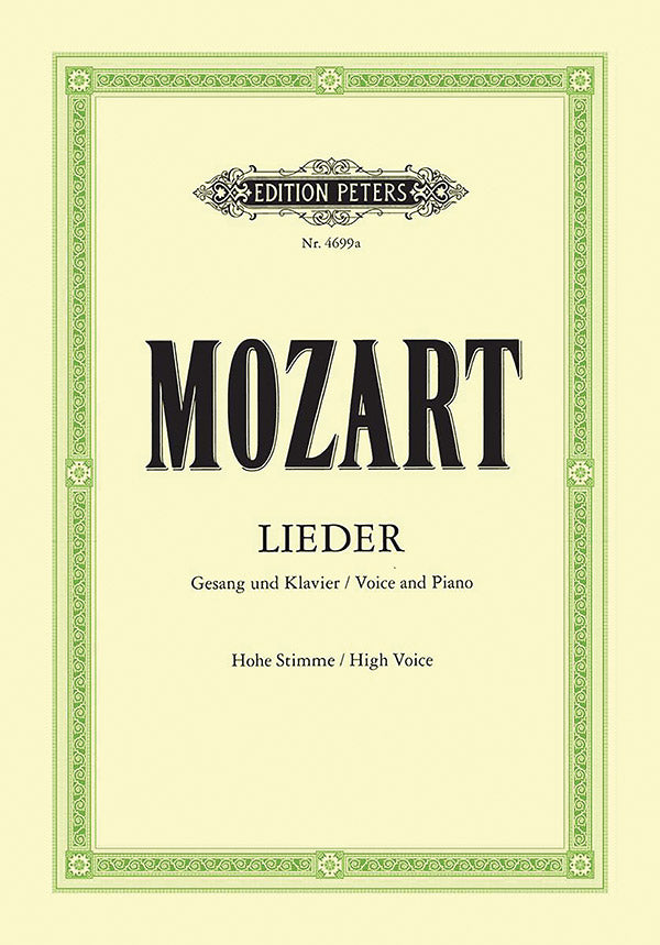 Mozart: Selected Songs and Arias for Voice and Piano