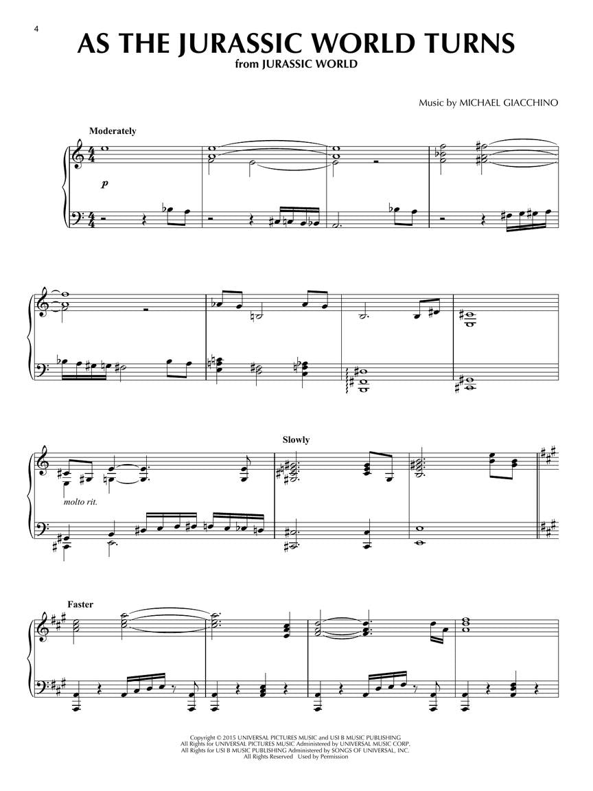 Michael Giacchino Sheet Music Collection