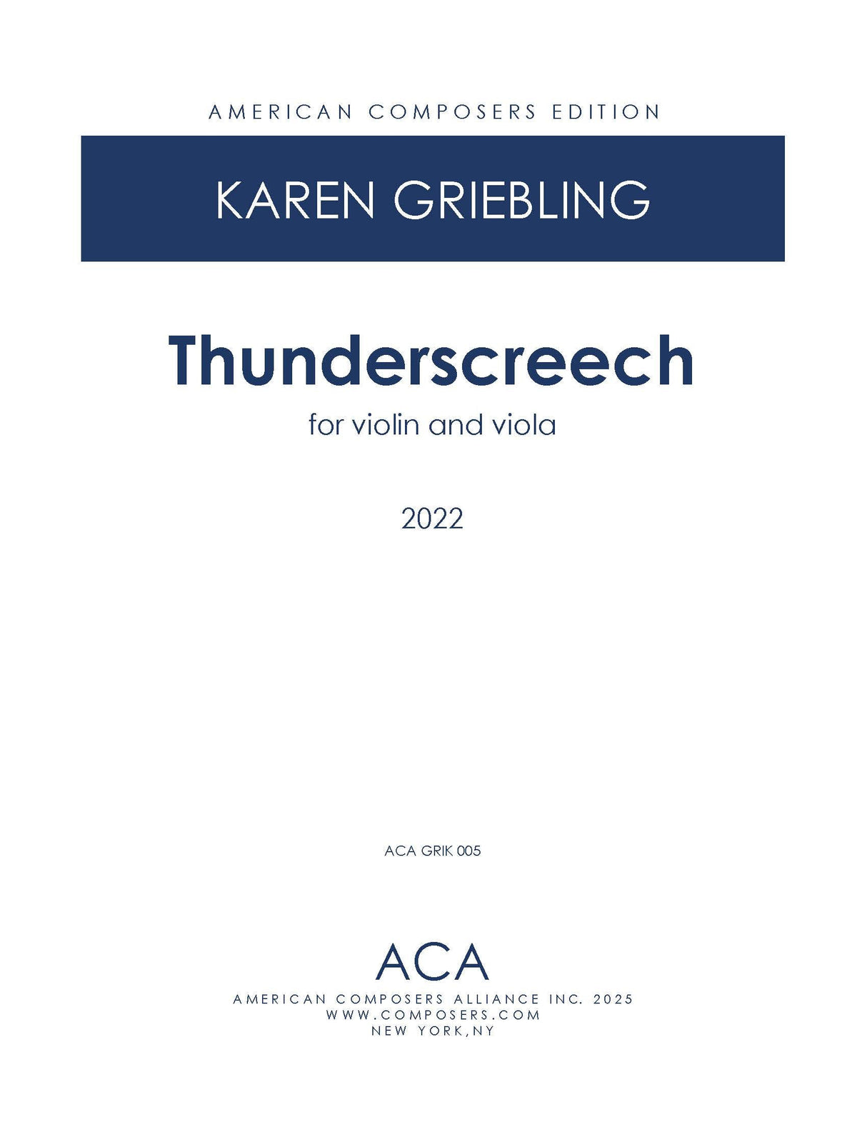 Griebling: Thunderscreech